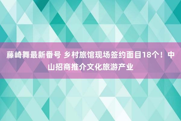 藤崎舞最新番号 乡村旅馆现场签约面目18个！中山招商推介文化旅游产业