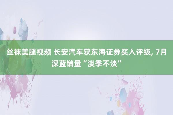 丝袜美腿视频 长安汽车获东海证券买入评级, 7月深蓝销量“淡季不淡”