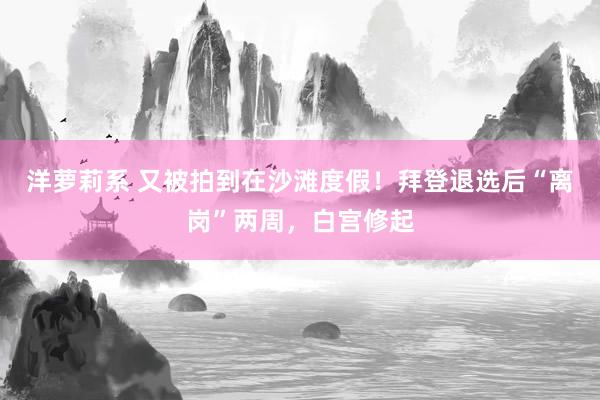 洋萝莉系 又被拍到在沙滩度假！拜登退选后“离岗”两周，白宫修起