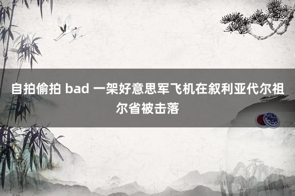 自拍偷拍 bad 一架好意思军飞机在叙利亚代尔祖尔省被击落