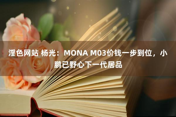 淫色网站 杨光：MONA M03价钱一步到位，小鹏已野心下一代居品