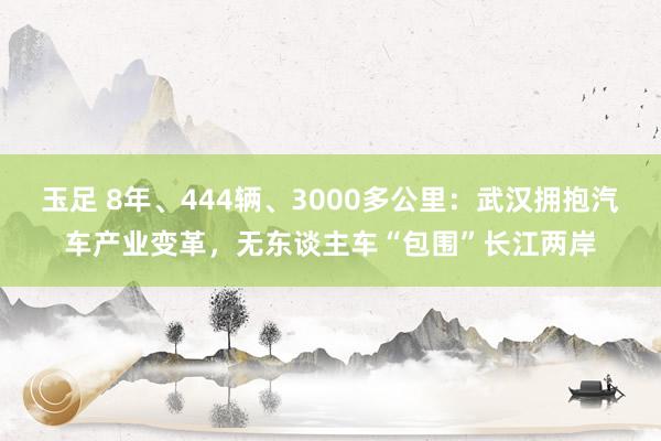 玉足 8年、444辆、3000多公里：武汉拥抱汽车产业变革，无东谈主车“包围”长江两岸