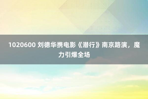 1020600 刘德华携电影《潜行》南京路演，魔力引爆全场