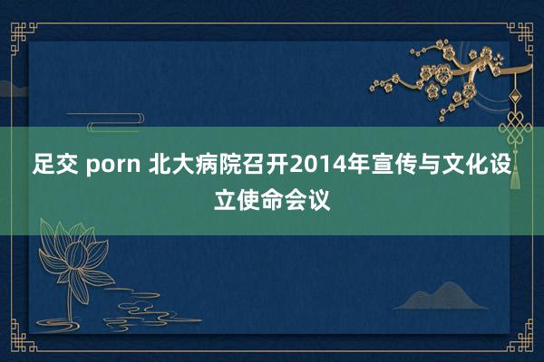 足交 porn 北大病院召开2014年宣传与文化设立使命会议