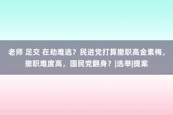 老师 足交 在劫难逃？民进党打算撤职高金素梅，撤职难度高，国民党翻身？|选举|提案