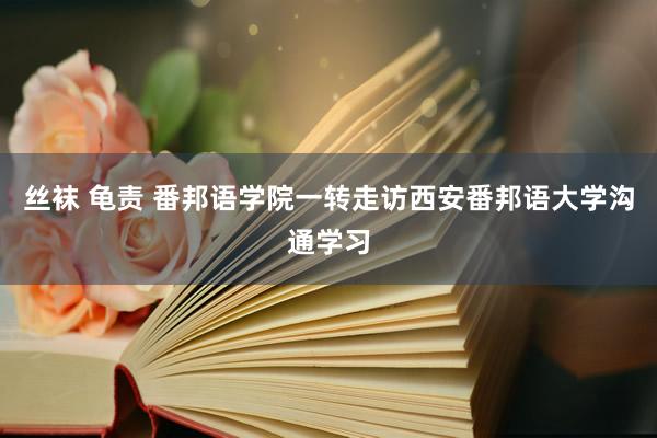 丝袜 龟责 番邦语学院一转走访西安番邦语大学沟通学习